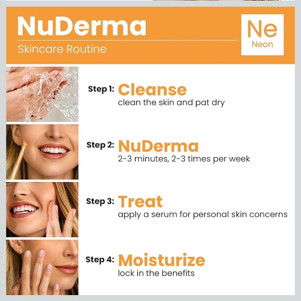 NuDerma Skin Therapy Wand – Anti-Aging/Wrinkle, Skin Tightening, Clarifying - Picture 6 of 11